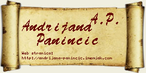 Andrijana Paninčić vizit kartica